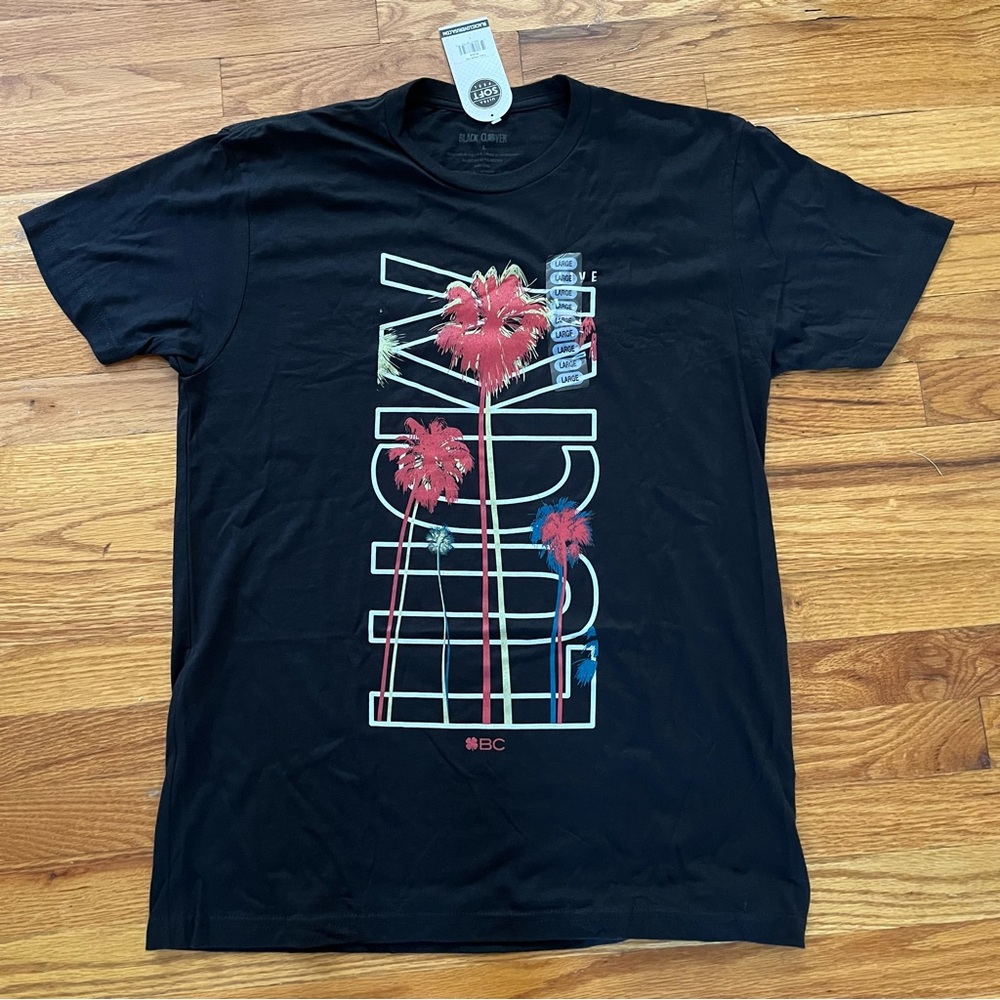 Black Clover Men’s tee shirt, black, size Large